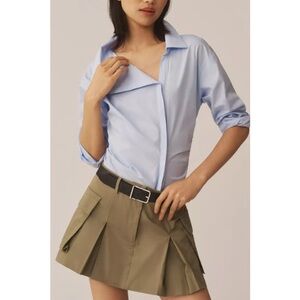 Pilcro Anthropologie Green Cargo Mini Skirt Size 32 NWT.